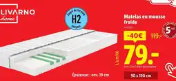 Lidl LIVARNO Matelas en mousse froide offre