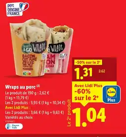 Lidl Wraps au porc offre