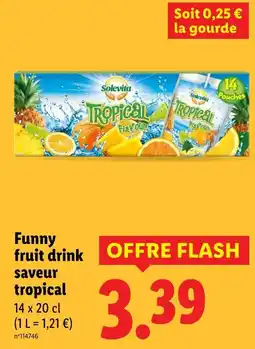 Lidl SOLEVITA Funny fruit drink saveur tropical offre
