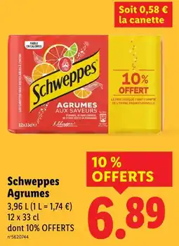 Lidl Schweppes Schweppes Agrumes offre