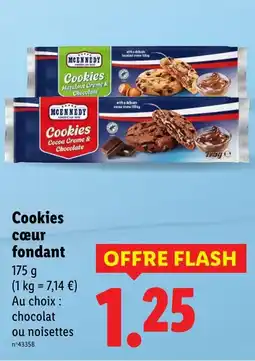 Lidl MCENNEDY Cookies cœur fondant offre