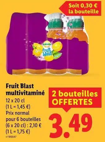 Lidl SOLEVITA Fruit blast multivitaminé offre