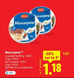 Lidl MILBONA Mascarpone offre