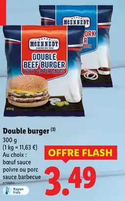 Lidl Double Beef Burger with Pepper Sauce offre