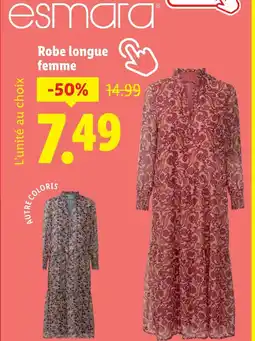 Lidl esmara Robe longue femme offre