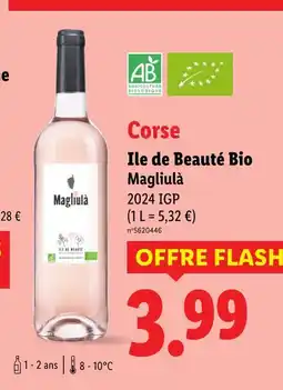 Lidl Ile de beauté bio offre
