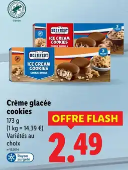 Lidl McEnnedy American Way Crème glacée cookies offre