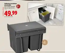 Lidl Livarno home Collecteur de déchets encastrable offre