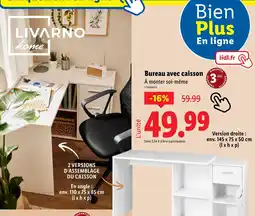 Lidl LIVARNO Bureau avec caisson offre