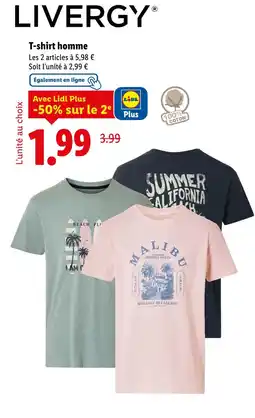 Lidl Livergy T-shirt homme offre