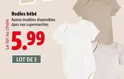 Lidl Lupilu Bodies bébé offre