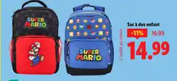 Lidl Super Mario Sac à dos enfant offre