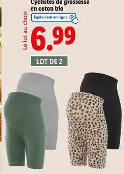 Lidl Cyclistes de grossesse en coton bio offre