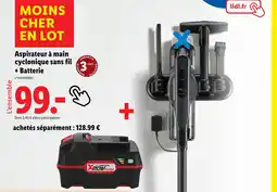 Lidl Parkside Aspirateur à main cyclonique sans fil + Batterie offre