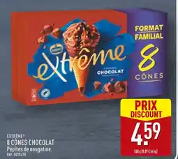 ALDI NESTLE Extrême 8 cônes chocolat offre
