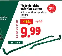 Lidl Pieds-de-biche ou leviers d’effort offre