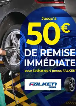 Euromaster Falken Jusqu’à 50€ de remise immédiate pour l’achat de 4 pneus Falken offre