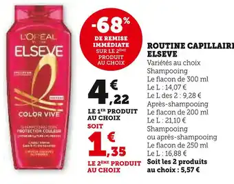 Super U ELSEVE Routine Capillaire offre