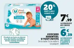 Super U U TOUT PETITS Couches essentiel offre