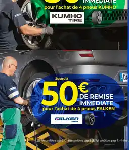 Euromaster Kumho 50€ de remise immédiate pour l'achat de 4 pneus Falken offre
