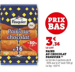 Super U PASQUIER Pains au chocolat offre