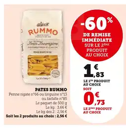 Super U RUMMO Pates offre