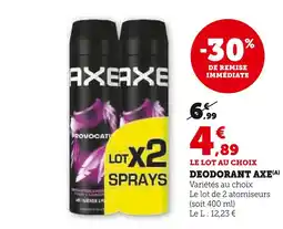 Super U AXE DEODORANT offre