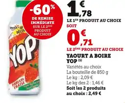 Super U YOP Yaourt à boire offre
