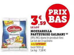 Super U GALBANI MOZZARELLA PASTEURISÉE offre