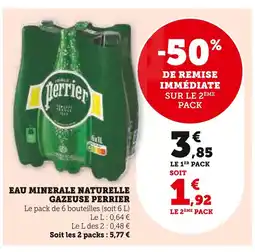 Super U Perrier Eau minerale naturelle gazeuse offre