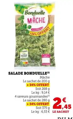 Super U BONDUELLE Salade offre