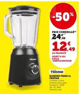 Super U TRISTAR Blender verre 1L offre