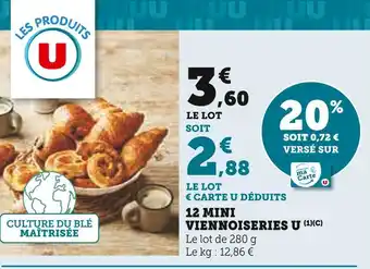 Super U U 12 mini viennoiseries offre