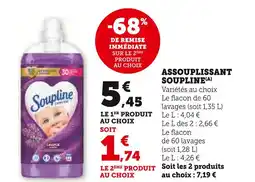 Super U SOUPLINE Assouplissant offre
