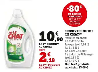 Super U Le Chat Lessive liquide offre