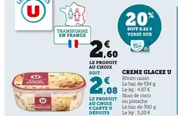 Super U U Crème glacée offre