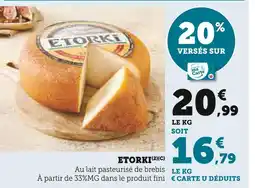 Super U ETORKI Etorki offre