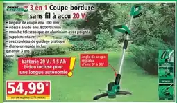 Norma Power garden - 3 en 1 coupe-bordure sans fil à accu offre
