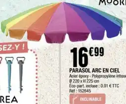 La Foir'Fouille Parasol arc en ciel offre