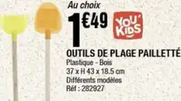 La Foir'Fouille Outils de plage pailletté offre