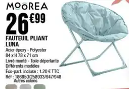La Foir'Fouille Fauteuil pliant luna offre