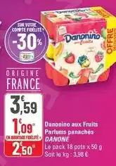 G20 Danone - danonino aux fruits parfums panachés offre