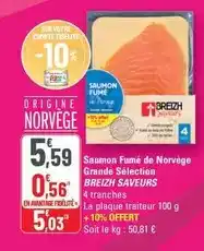 G20 Breizh saveurs - saumon fumé de norvège grande sélection offre