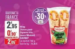 G20 Daunat - wrap chèvre pané oignons frits sauce mustard offre