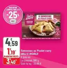 G20 Delis world - samossas au poulet curry offre