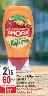 G20 Amora - sauce à l'algérienne offre