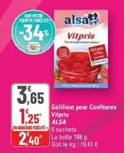 G20 Alsa - gélifiant pour confitures vitpris offre