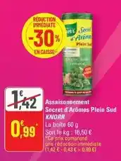 G20 Knorr - assaisonnement secret d'arômes plein sud offre