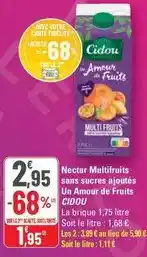 G20 Cidou - nectar multifruits sans sucres ajoutés un amour de fruits offre