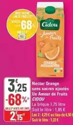 G20 Cidou - nectar orange sans sucres ajoutés un amour de fruits offre